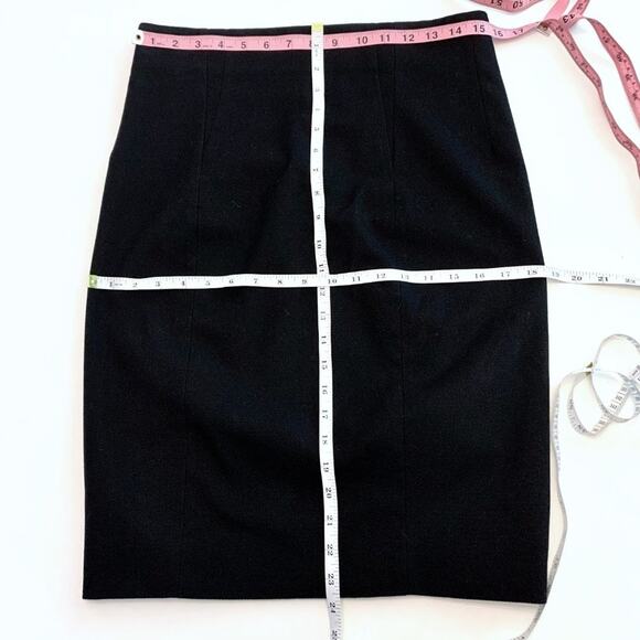 HELMUT LANG black cotton twill pencil skirt size 6 - Picture 7 of 8